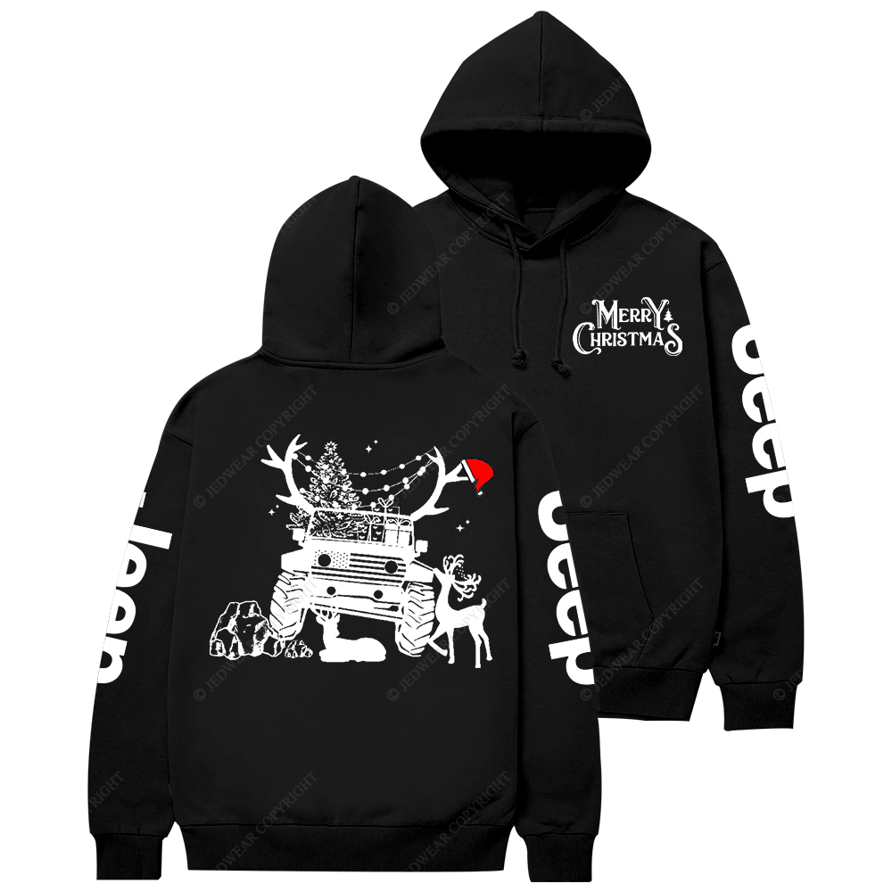 Christmas American Off Road 4x4 Car Jp Casual Hoodie