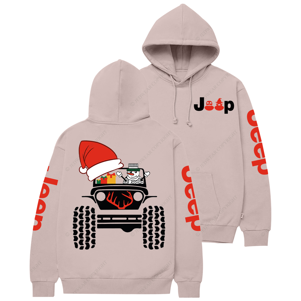 Merry Christmas 4x4 Snowman Reindeer Jp Casual Hoodie
