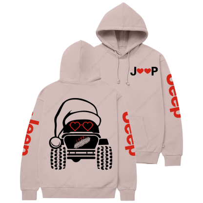 Christmas Off-Road 4x4 Santa Claus Jp Casual Hoodie