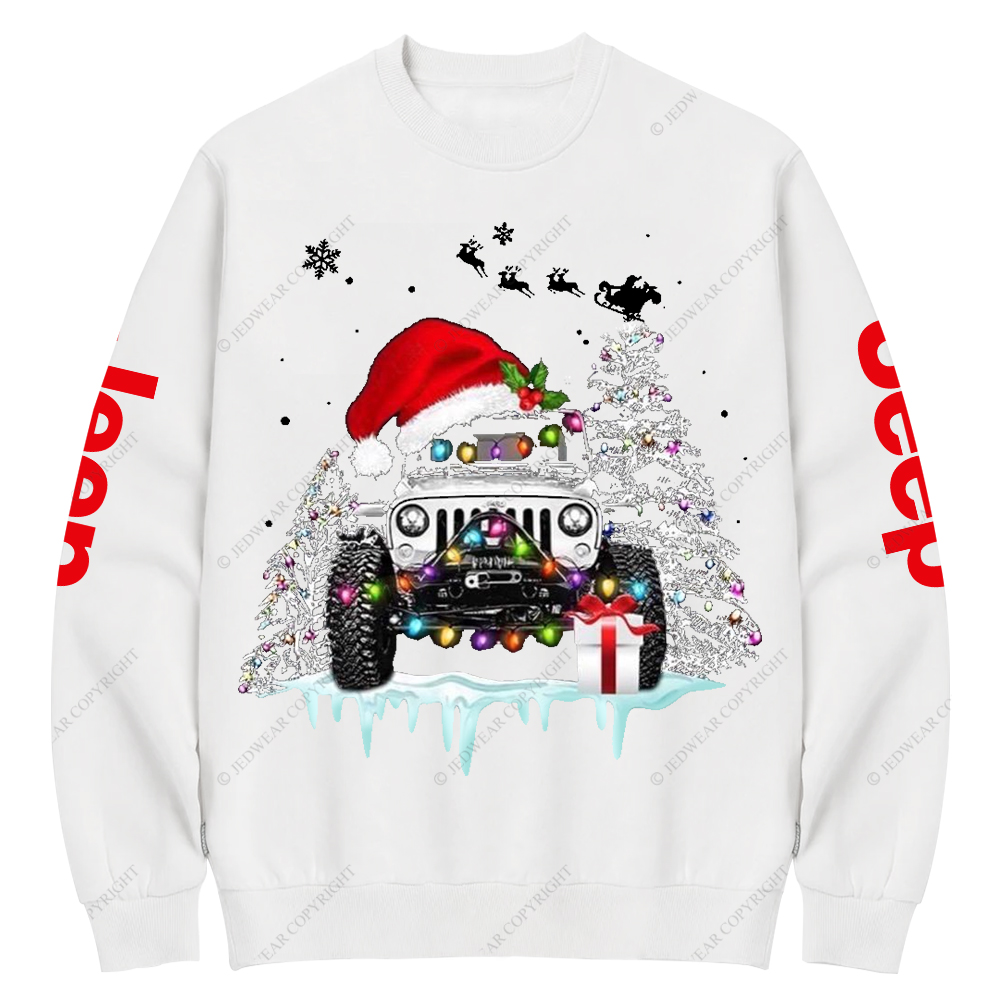 Merry Christmas Tree Santa Claus Jp Crew Neck Sweatshirt