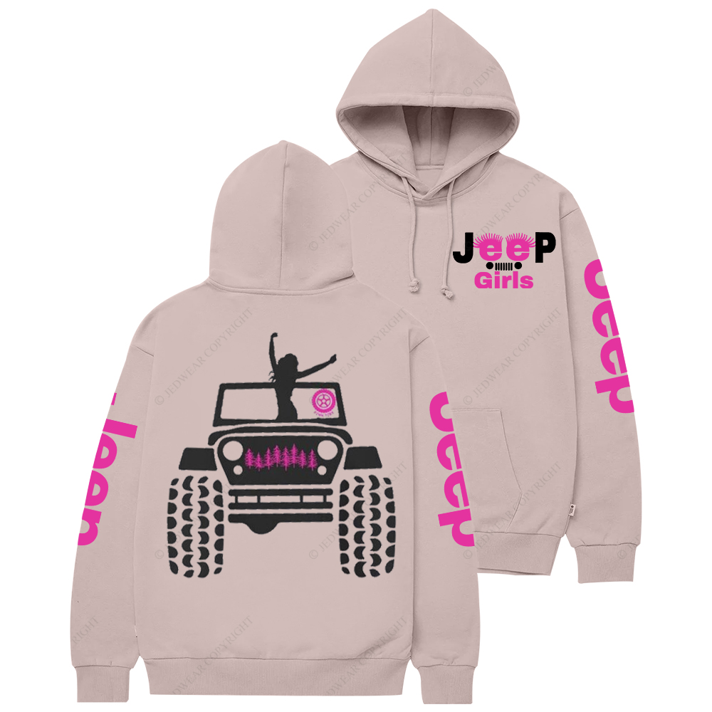 Pink Tire Girl Power Offroad Jp Casual Hoodie