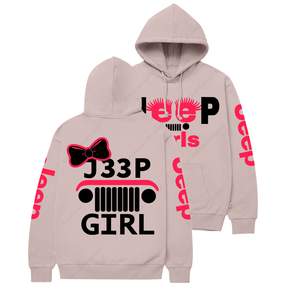 Pink Jp Girl Casual Hoodie