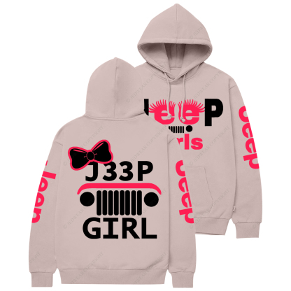 Pink Jp Girl Casual Hoodie