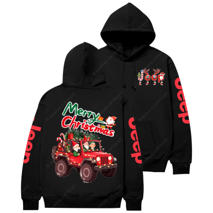 Merry Christmas Santa Claus Driving Jp Casual Hoodie