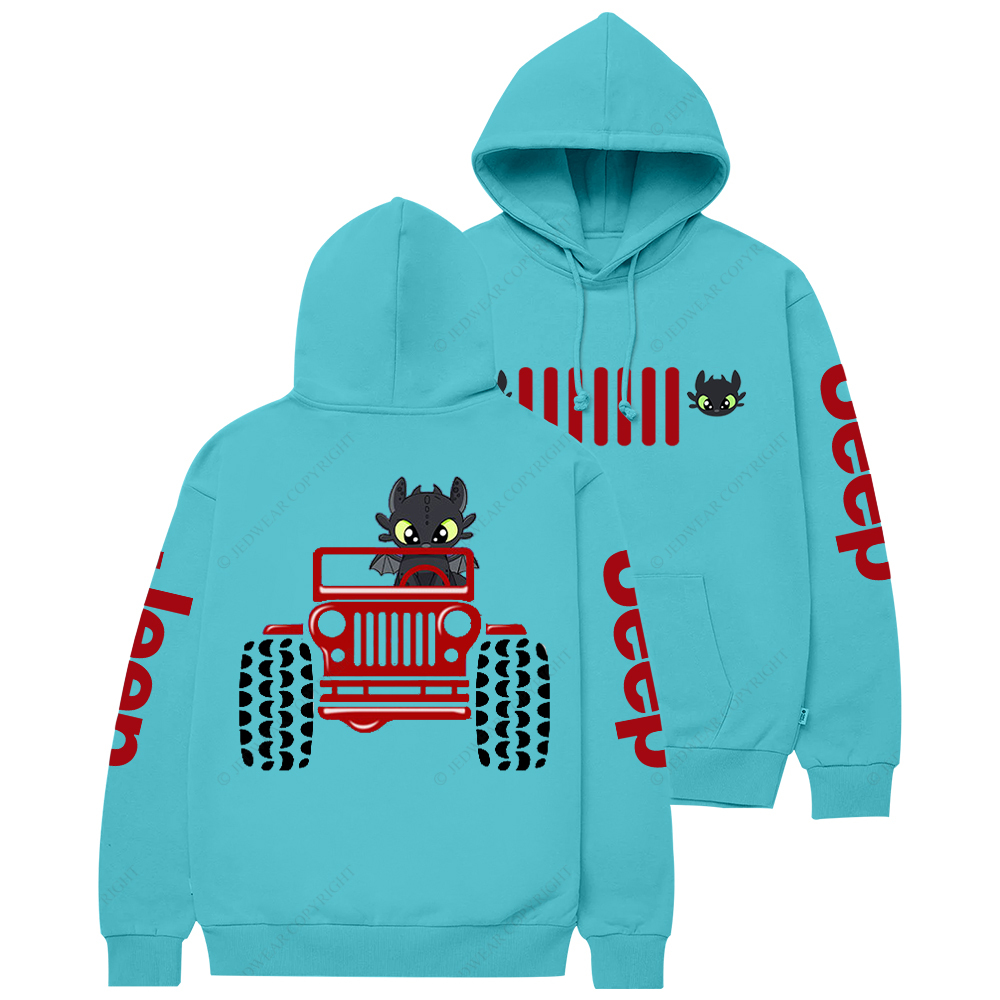 A Little Bat Is Driving A Car Jp Casual Hoodie
