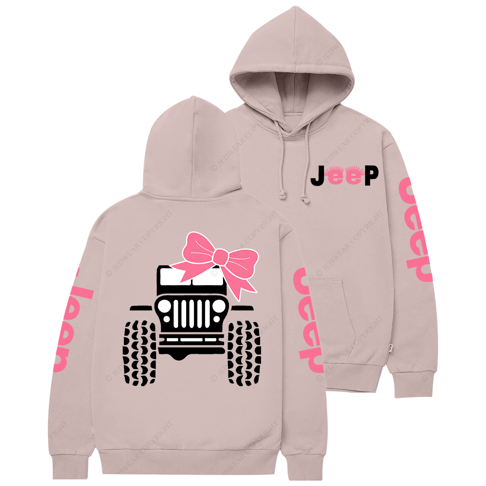Pink Bow Girl Jp Casual Hoodie
