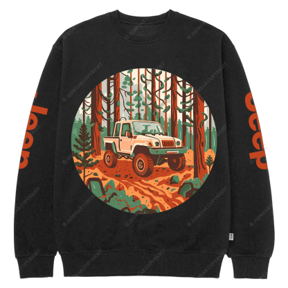 Gladiator Driving In Forest Jp Crew Neck Sweatshirt