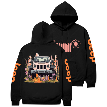 Here Is A Pink Car With A Black Top Parked In The Grass Jp Casual Hoodie