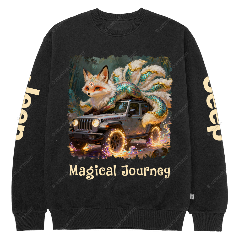 Nine Tailed Fox Magical Journey Jp Crew Neck Sweatshirt
