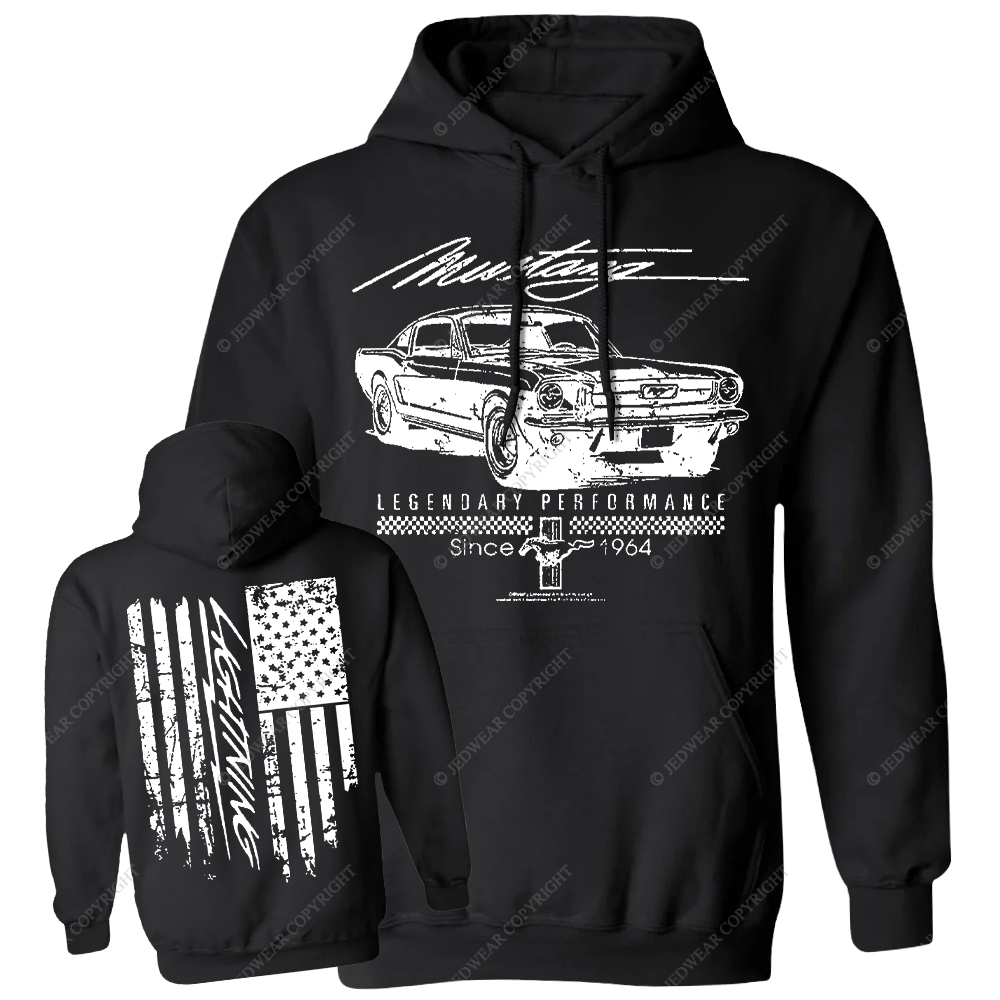Mustang Legendary Performance Since 1964 FJ Casual Hoodie