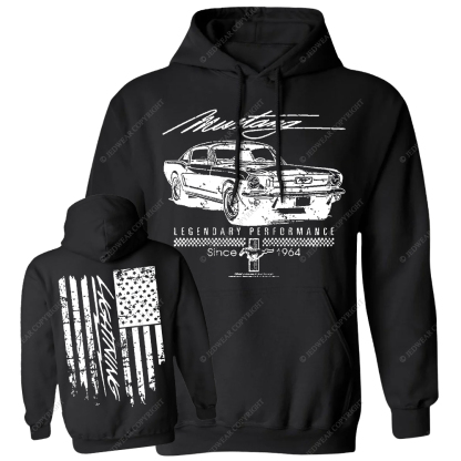 Mustang Legendary Performance Since 1964 FJ Casual Hoodie