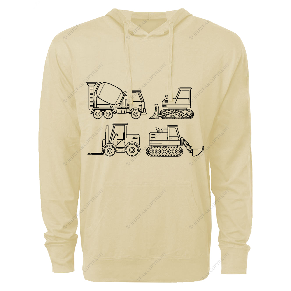 4 Construction Trucks FJ Oversized Lightweight Hoodie   