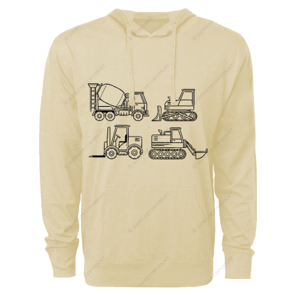 4 Construction Trucks FJ Oversized Lightweight Hoodie   