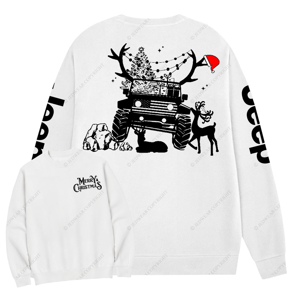Christmas American Off Road 4x4 Car Jp Crew Neck Sweatshirt