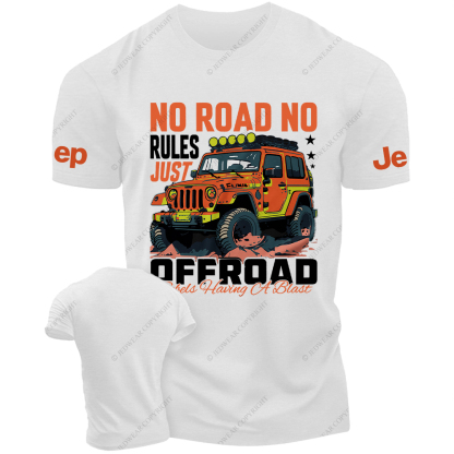 No Road No Rules Just Off-Road Orange Four-Wheeler JP T-Shirt