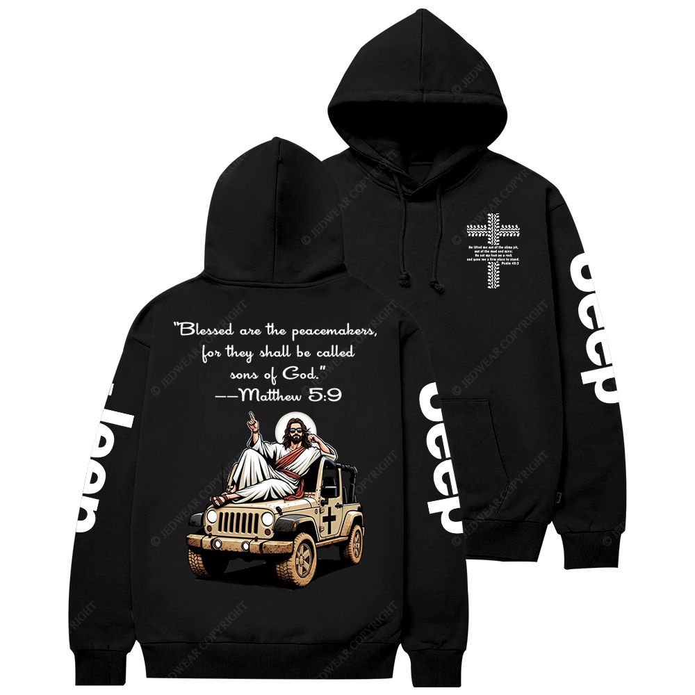 Blessed Are The Peacemakers Jesus Jp Casual Hoodie