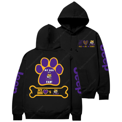 LSU Tigers Paw Print Jp Casual Hoodie