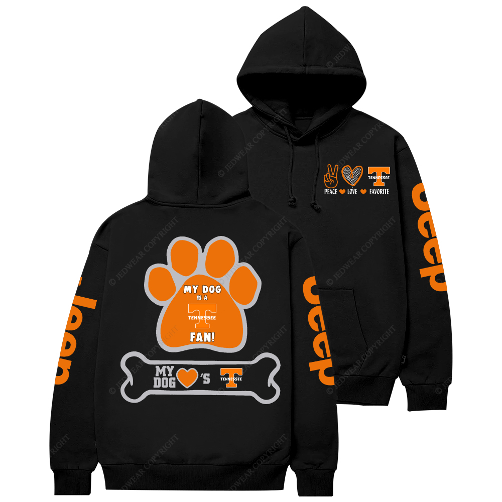Tennessee Paw Print Jp Casual Hoodie