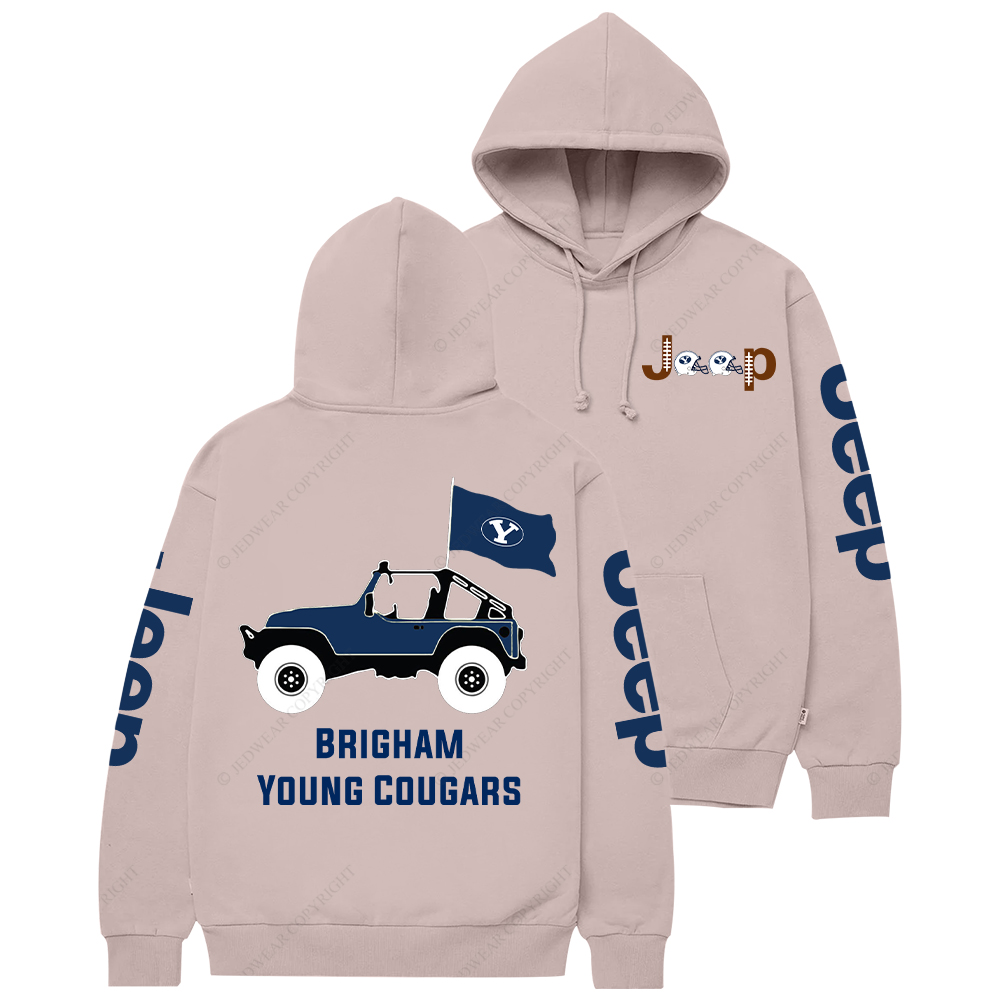 Brigham Young Cougars Football Jp Casual Hoodie