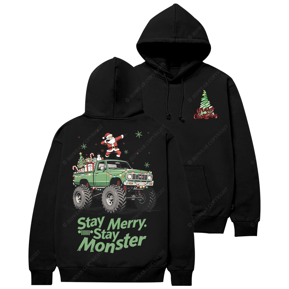 Stay Merry Christmas Stay Monster Jp Casual Hoodie