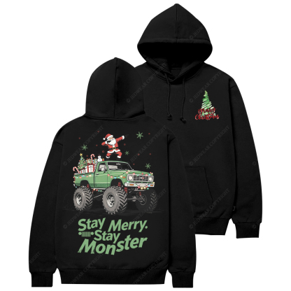 Stay Merry Christmas Stay Monster Jp Casual Hoodie