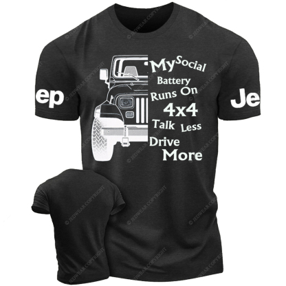 My Social Battery Runs On 4x4 Jp Girl T-Shirt