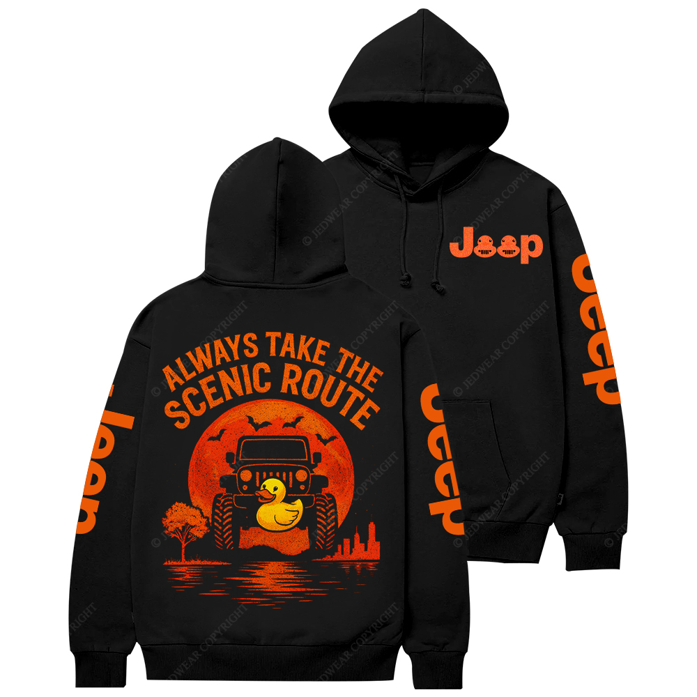 Duck Always Take The Scenic Route Jp Casual Hoodie