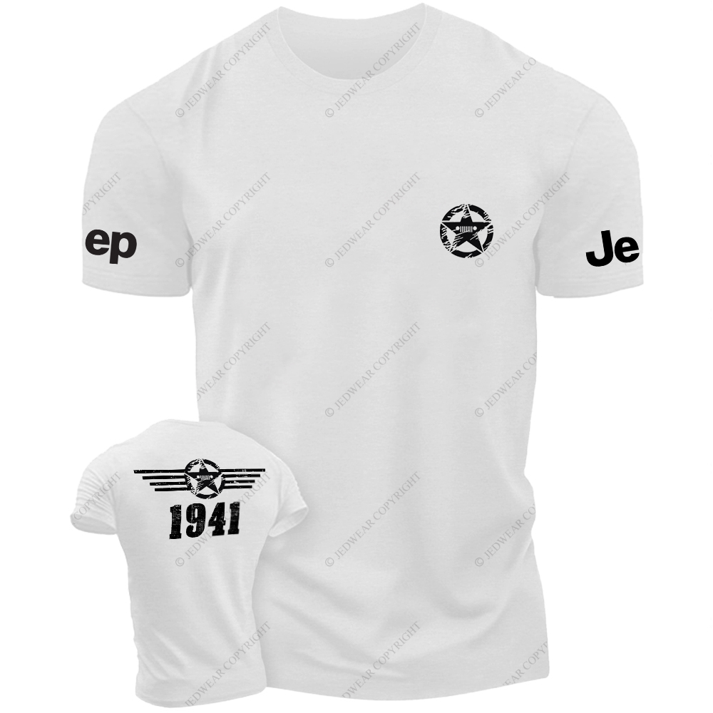 JP Created Times Since 1941 Military Star Front And Rear Design JP T-Shirt
