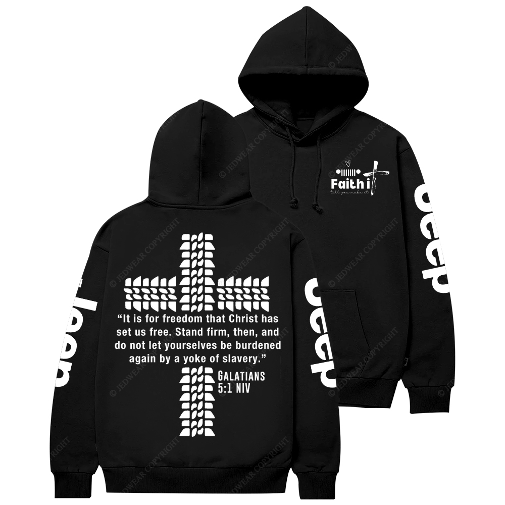 Faith Galatians 5:1 niv Religion Jesus Jp Casual Hoodie