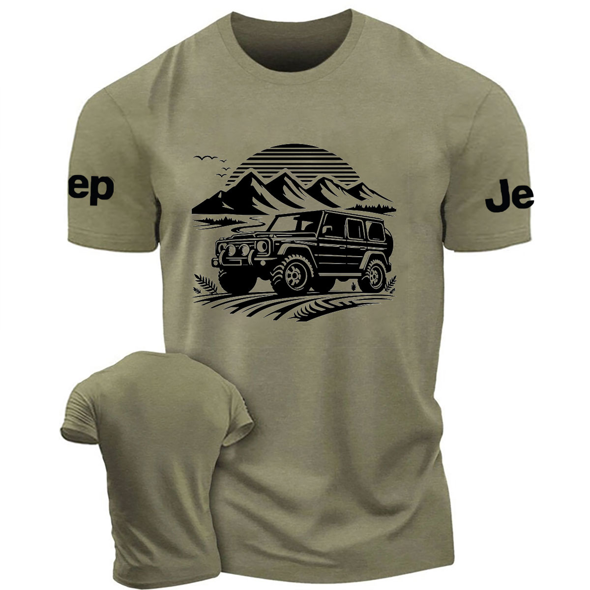 Adventure Moutain Retro Car Design T-Shirt