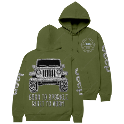 Bling Car Born To Sparkle Built To Roam Jp Casual Hoodie
