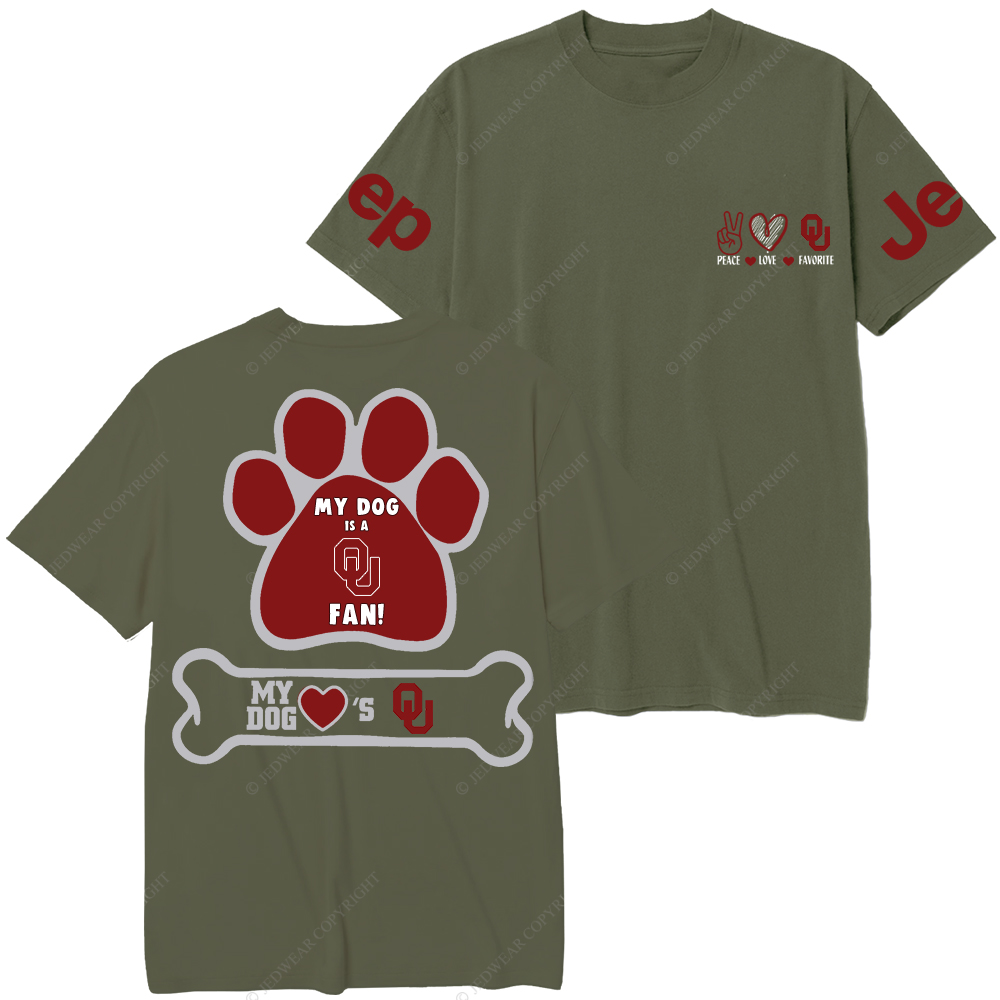 Oklahoma Sooners Paw Print Jp T-Shirt