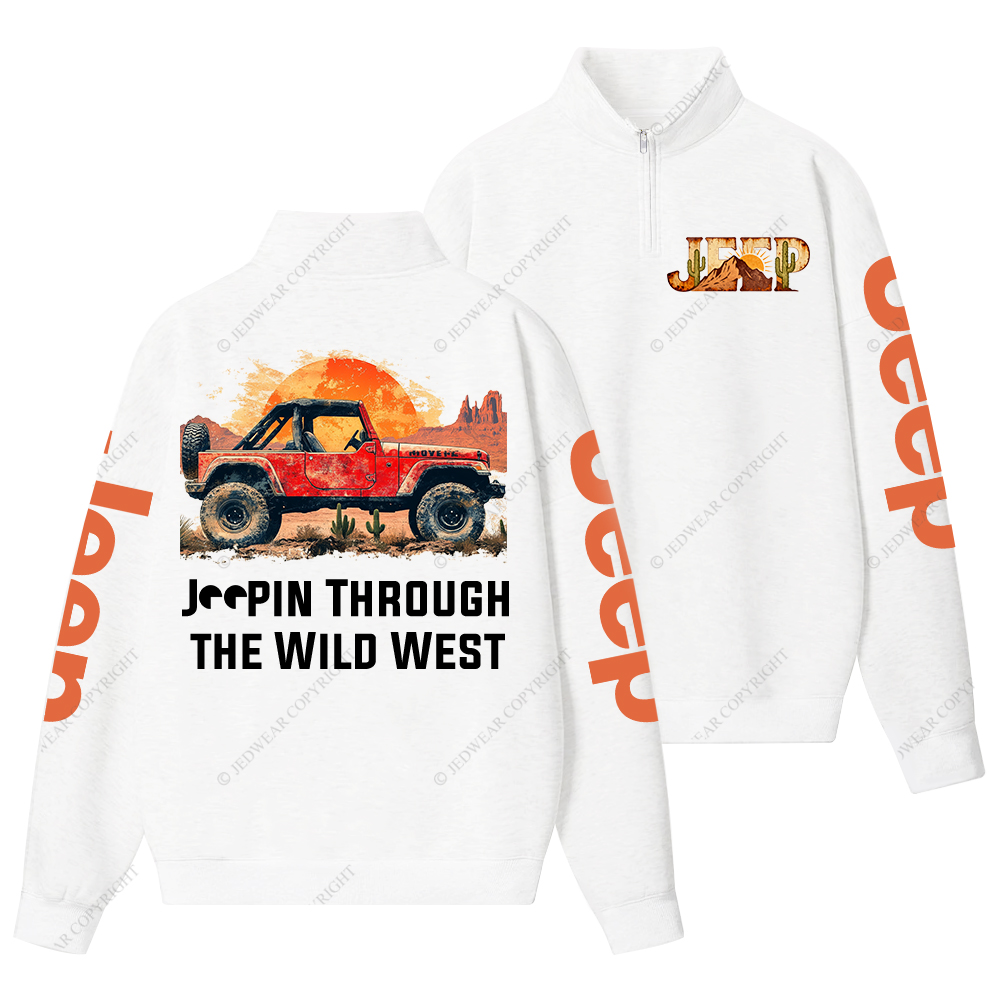 Through The Wild West Jp Half-Zip Jacket Sweatshirt