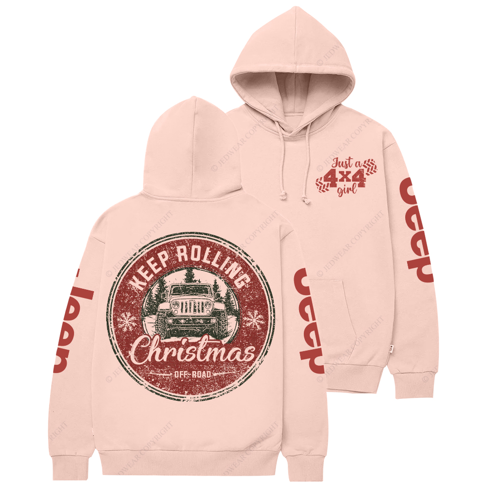 Keep Rolling Christmas Off-Road Jp Casual Hoodie