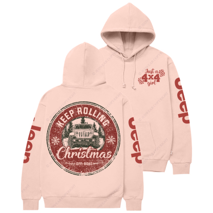 Keep Rolling Christmas Off-Road Jp Casual Hoodie