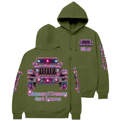 Colorful Bling Sparkle Rhinestone Jp Casual Hoodie