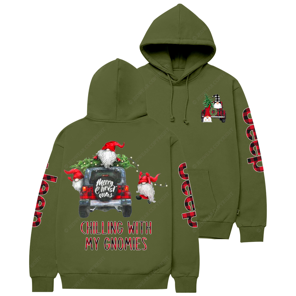 Chilling With My Gnomies Christmas Jp Casual Hoodie