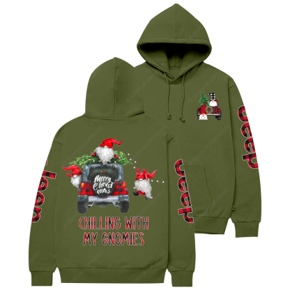 Chilling With My Gnomies Christmas Jp Casual Hoodie