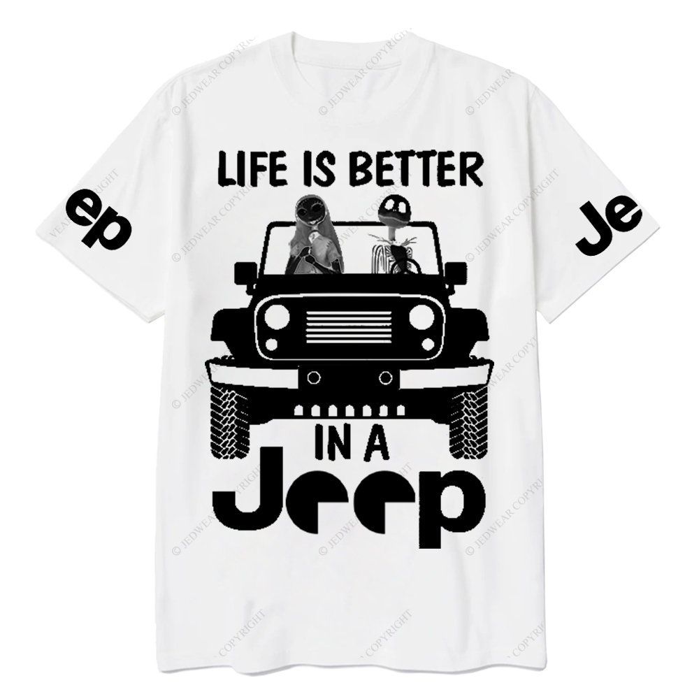 Sally And Jack Bust Life Is Better In A Car Jp T-Shirt