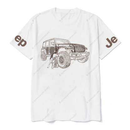 The Puppy Sits Next To The Off-Road JP T-Shirt