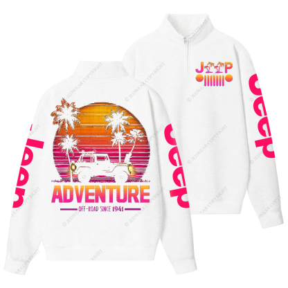 Off-Road Adventure Sunset  Since 1941 Jp Half-Zip Jacket Sweatshirt