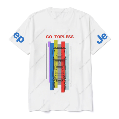 Go Topless Top View Of Car Tire Tracks JP T-Shirt