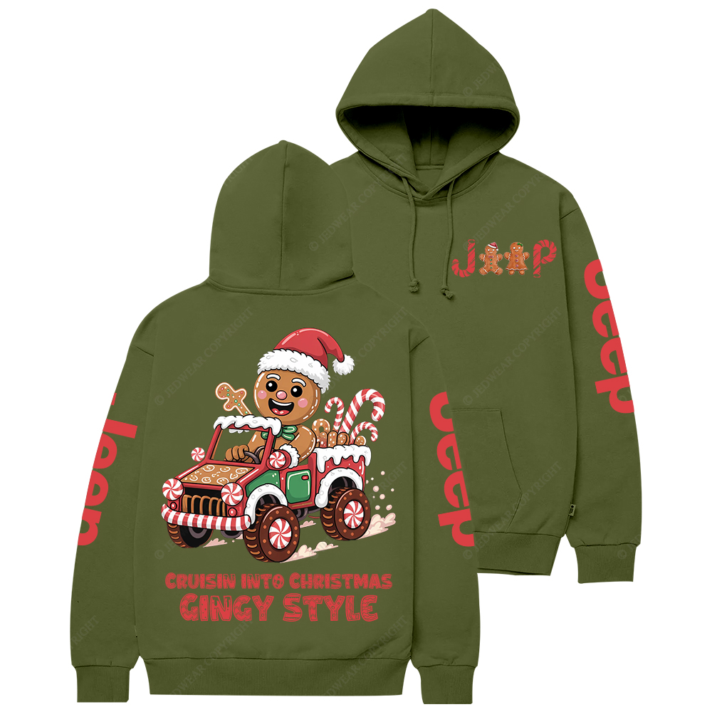 Cruisin Into Christmas Gingy Style Jp Casual Hoodie