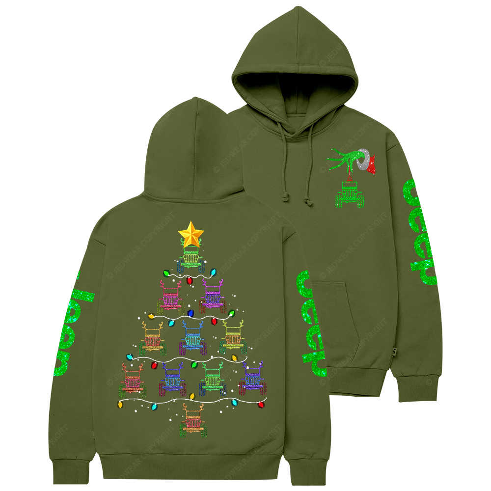 Bling Car Merry Christmas Jp Casual Hoodie
