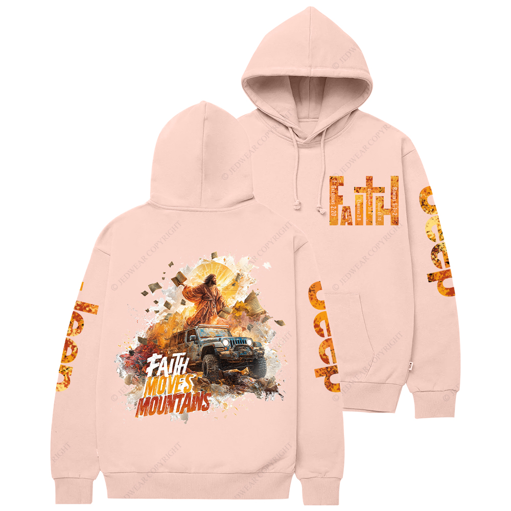Jesus Religion Faith Moves Mountains Jp Casual Hoodie
