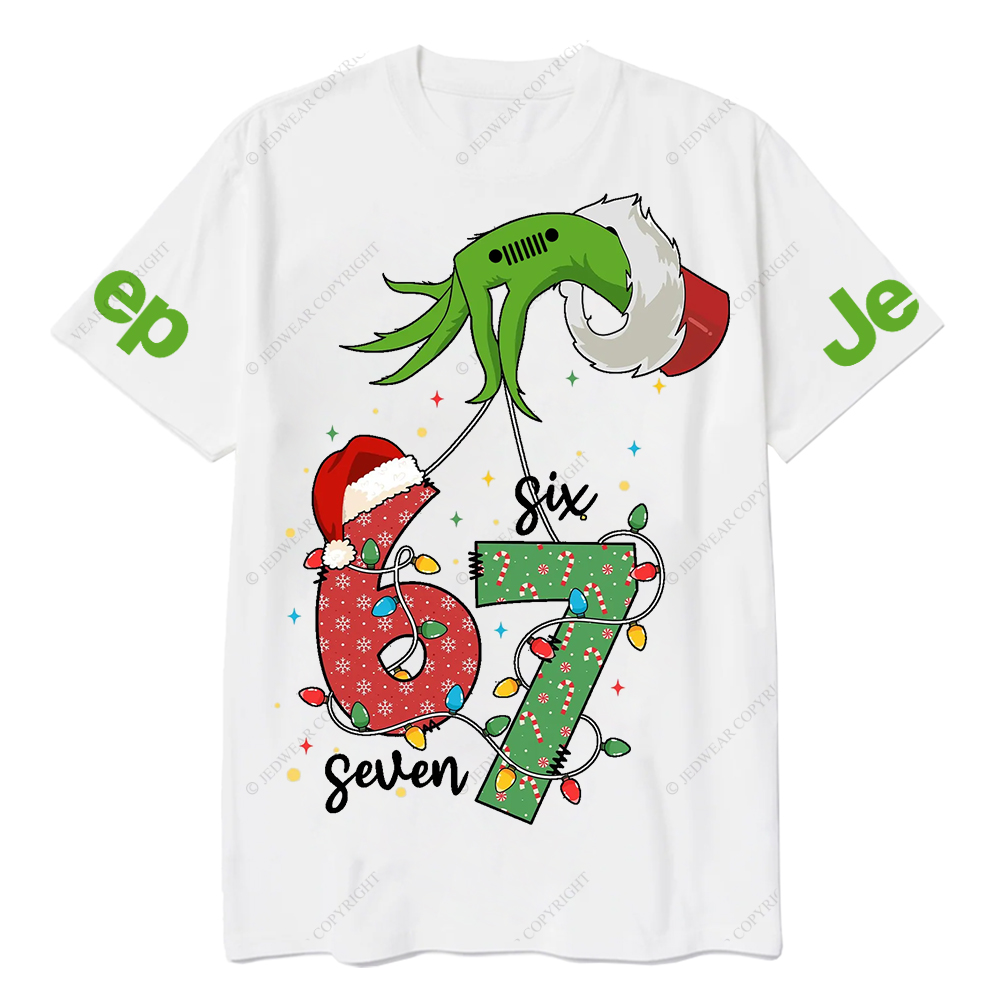 Viral Six Seven Christmas Meme Funny Internet Joke  Jp T-Shirt