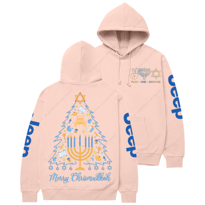 Merry Chrismukkah Jewish Holiday Hanukkah Religious Jp Casual Hoodie