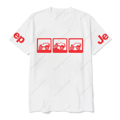 The Car Is Driving On Three Different Road Conditions JP T-Shirt