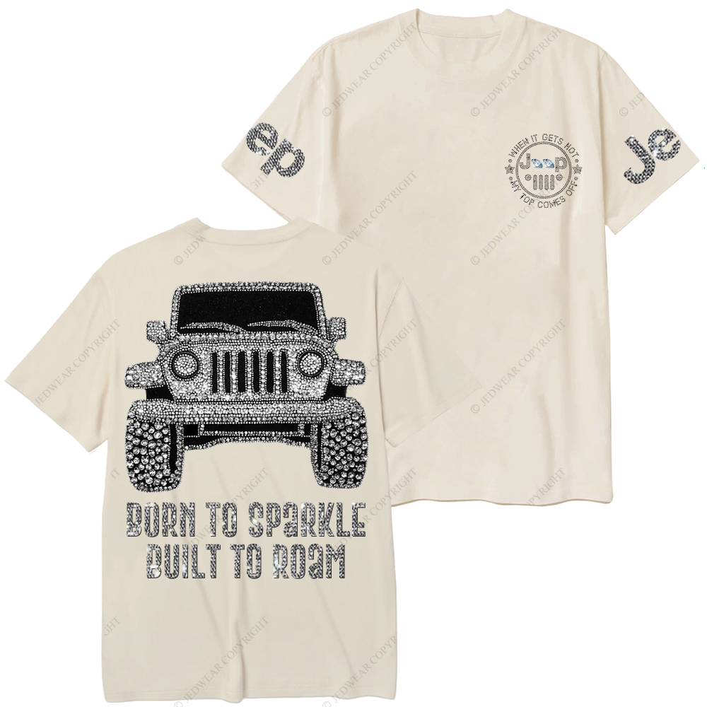 Bling Car Born To Sparkle Built To Roam Jp T-Shirt