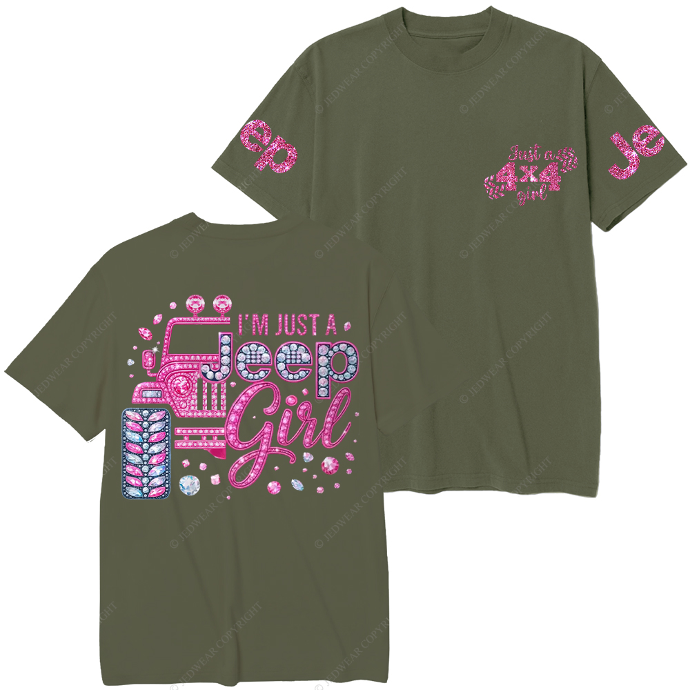 Rhinestone Pink Bling Car Jp T-Shirt